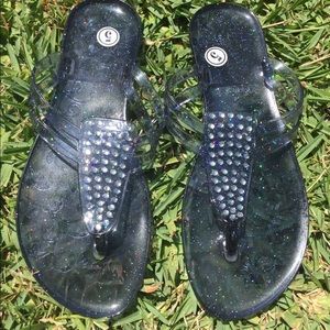 Jelly flip flops shoes summer sz 5 Sandals